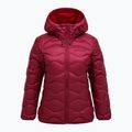 Women's down jacket Peak Performance Helium Down Hood vertical zenith/tech burgundy 5