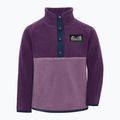 Children's fleece sweatshirt Didriksons Monte 6 Half Button northern purple