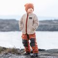 Children's fleece sweatshirt Didriksons Gibbsc 2 Fz beach beige/rust 10