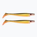 Strike Pro Pig Shad Tournament rubber lure 2 pcs grey-yellow TEV-SP172M-C041