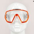 TUSA Freedom Elite orange and clear diving mask M-1003 7