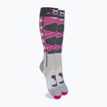 Women's ski socks X-Socks Ski Control 4.0 grey-pink XSSSKCW19W