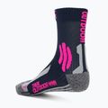 Women's trekking socks X-Socks Trek Outdoor midnight blue/pink/lt grey melange 2