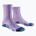 Women's X-Socks Trailrun Discover Crew orchid/sunset blue running socks