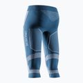Women's thermo-active trousers X-Bionic Energy Accumulator Light Pants 3/4 mineral blue/arctic white 2