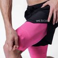 Men's X-Bionic Efektor 2in1 x black/neo pink running shorts 3