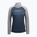 Women's thermal active sweatshirt SCOTT Defend Merino High Neck light grey melange/dark blue