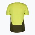 Men's SCOTT Trail Flow DRI bicycle jersey btter yellow/fir green 2