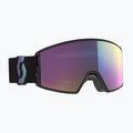 SCOTT React black/aurora green/enhancer teal chrome/pro green ski goggles