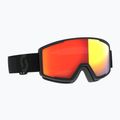 SCOTT Factor Pro mineral black/enhancer red chrome ski goggles