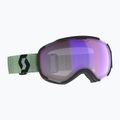SCOTT Faze II LS soft green/black/light sensitive blue chrome ski goggles