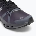 Men's On Cloudsurfer Trail Waterproof black/eclipse running shoes 7