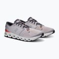 Men's On Cloud X 4 silver/flame running shoes 9