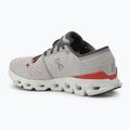 Men's On Cloud X 4 silver/flame running shoes 3