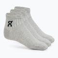 Socks On Running Logo Sock Mid 3 pairs heather gray
