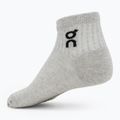 Socks On Running Logo Sock Mid 3 pairs heather gray 2