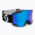 Ski goggles SCOTT Shield mineral black/white/amp iluminator blue chrome