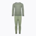 Children's thermal underwear ODLO Active Warm Eco Long steel grey melange/matte green