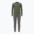 Children's thermal underwear ODLO Active Warm Eco Long steel grey melange/matte green 7