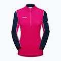 Mammut women's trekking sweatshirt Aenergy ML Half Zip Pull pink and navy blue 4