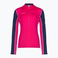 Mammut women's trekking sweatshirt Aenergy ML Half Zip Pull pink and navy blue