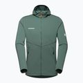 Men's Mammut Aconcagua Light ML Hooded trekking sweatshirt green 5