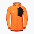 Men's trekking sweatshirt Mammut Aenergy Light ML Hooded dark tangerine/black 4