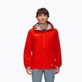 Men's Mammut Crater Light HS Hooded Rain Jacket red