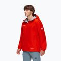 Men's Mammut Crater Light HS Hooded Rain Jacket red 3