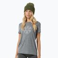 Women's T-shirt super.natural Ornament Tee cashmere grey melange/leaf melange/white stone