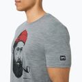 Men's T-shirt super.natural Sailor Tee cashmere grey mel/jet black /high risk red 3