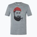 Men's T-shirt super.natural Sailor Tee cashmere grey mel/jet black /high risk red 4