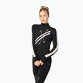 Women's longsleeve super.natural KryTeeede Col T-Neck Light jet black/white/mountain trail gl/white