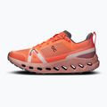 Women's On Running Cloudsurfer Trail flame/dustrose running shoes 10