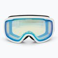 Giro Cruz white wordmark/ yellow boost ski goggles 2