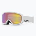 Giro Cruz white wordmark/ yellow boost ski goggles