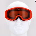 Children's ski goggles Alpina Piney red matt/orange 10