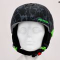 Children's ski helmets Alpina Pizi black/green camo matt 15
