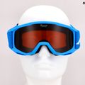 Children's ski goggles Alpina Piney blue matt/orange 9