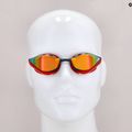 Speedo Fastskin Pure Focus Mirror white/phoenix red/usa charcoal swim goggles 68-11778H224 11