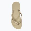 Women's Havaianas Slim sand grey / light golden flip flops 5