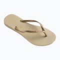 Women's Havaianas Slim sand grey / light golden flip flops 8