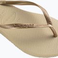 Women's Havaianas Slim sand grey / light golden flip flops 12