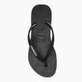 Women's Havaianas Slim Flatform Sparkle black flip flops 5