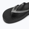 Women's Ipanema Bossa Soft V black/silver flip flops 7