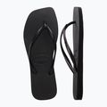 Women's Havaianas Slim Square flip flops black 4