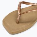 Women's Havaianas Square Logo Metallic rose gold / rose gold flip flops 7