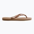 Women's Havaianas Square Logo Metallic rose gold / rose gold flip flops 10