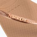 Women's Havaianas Square Logo Metallic rose gold / rose gold flip flops 13