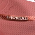 Women's Havaianas Square Logo Metallic mahogany flip flops 12